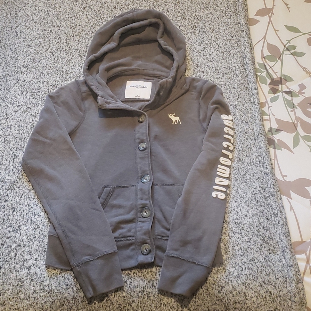 Abercrombie Kids Super Soft Button Up Hoodie Sweat